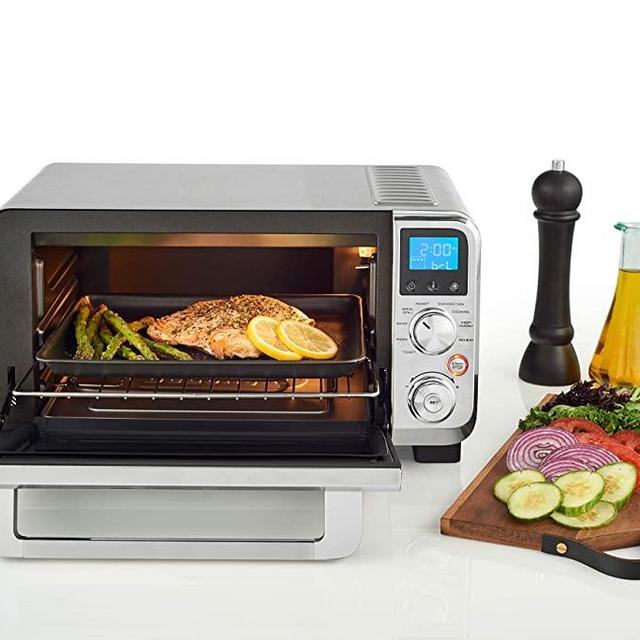 De'Longhi Livenza Compact Oven, 1800W Countertop Convection Toaster Oven, 9 Presets Roast, Broil, Bake, Easy to Use, 14L (.5 cu ft).Stainless Steel, EO141150M
