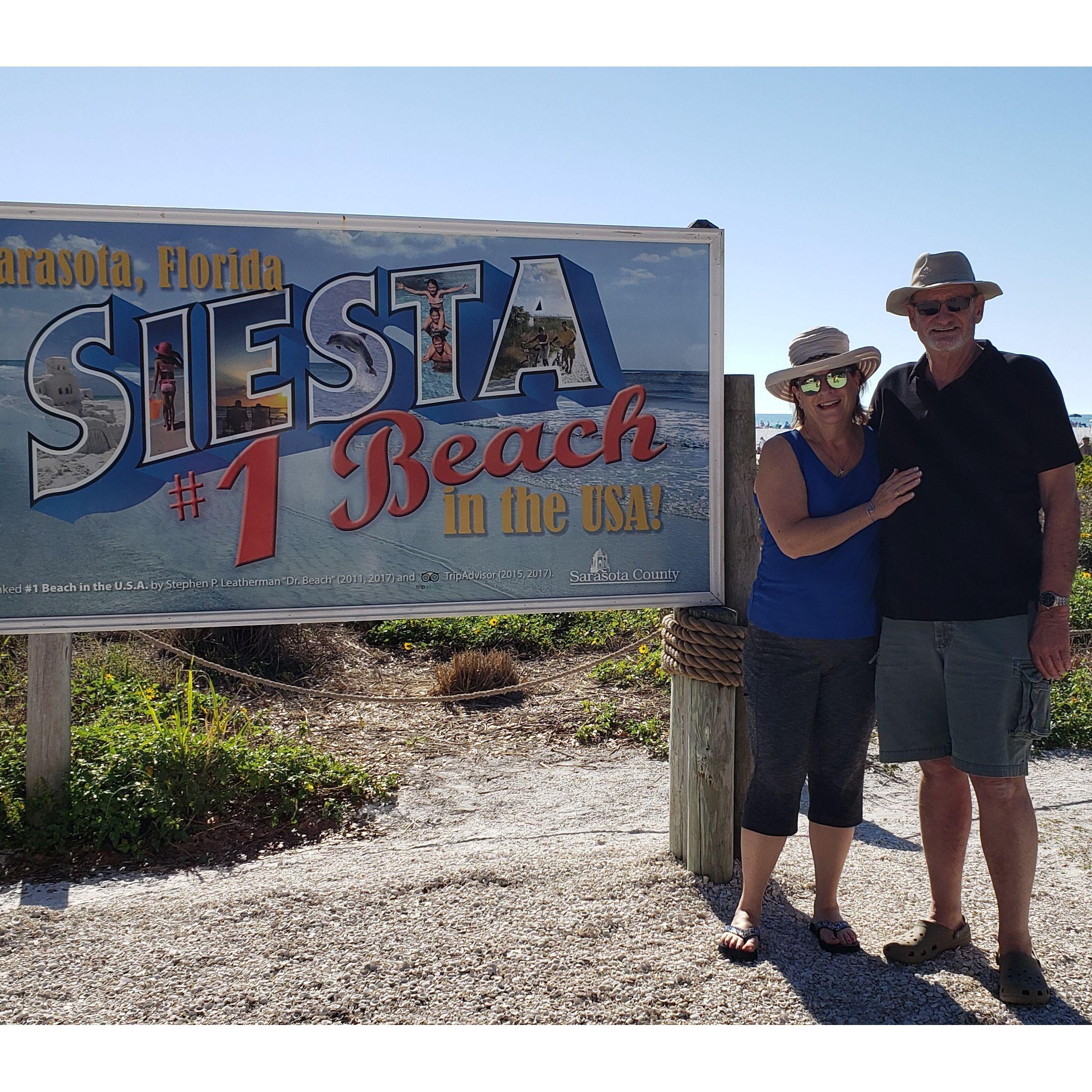 Basking in the sun on Siesta Key