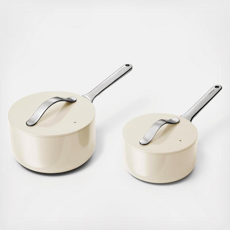 Caraway Home Mini Fry Pan & Sauce Pan Duo, Cream