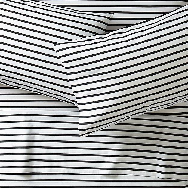 Black Stripe Sheet Set, full