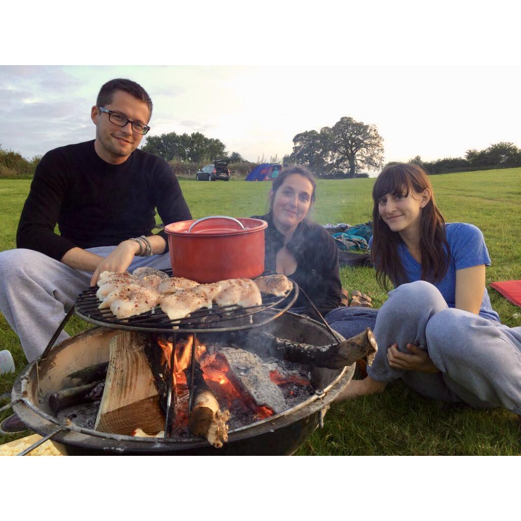 One of our first camping trips in the UK. It was on an orchard that served coffee in personal french presses and homemade scones so truly roughing it.
