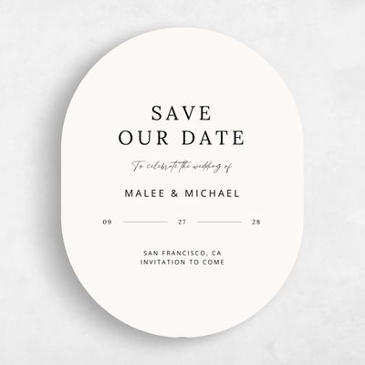 Beige Wedding Save the Date - Keanu Classic