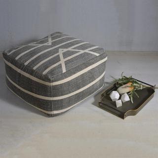 Centerpoint Stripe Block Print Pouf