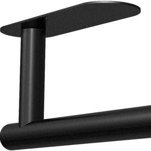 DEKAVA Paper Towel Holder Under Cabinet Wall Mount for Kitchen Towel, Self-Adhesive Bar, Rack, SUS304 Stainless Steel 13 inch (BlackA, 1)