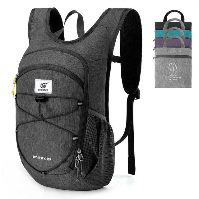 SKYSPER 15L/20L Foldable Hiking Backpack Lightweight Packable Travel Daypack with Chest Strap Small Folding Pack for Walking