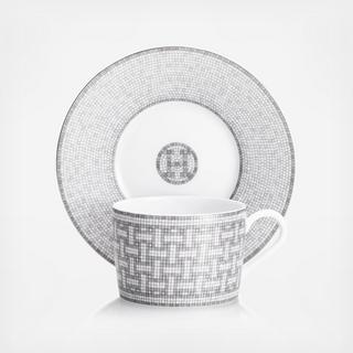 Mosaique Au 24 Platine Teacup & Saucer