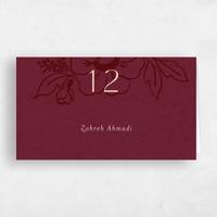 Red Wedding Place Card - Oriabel