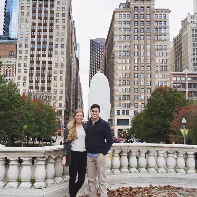 Caleigh visiting Kelvin in Chicago in 2015.