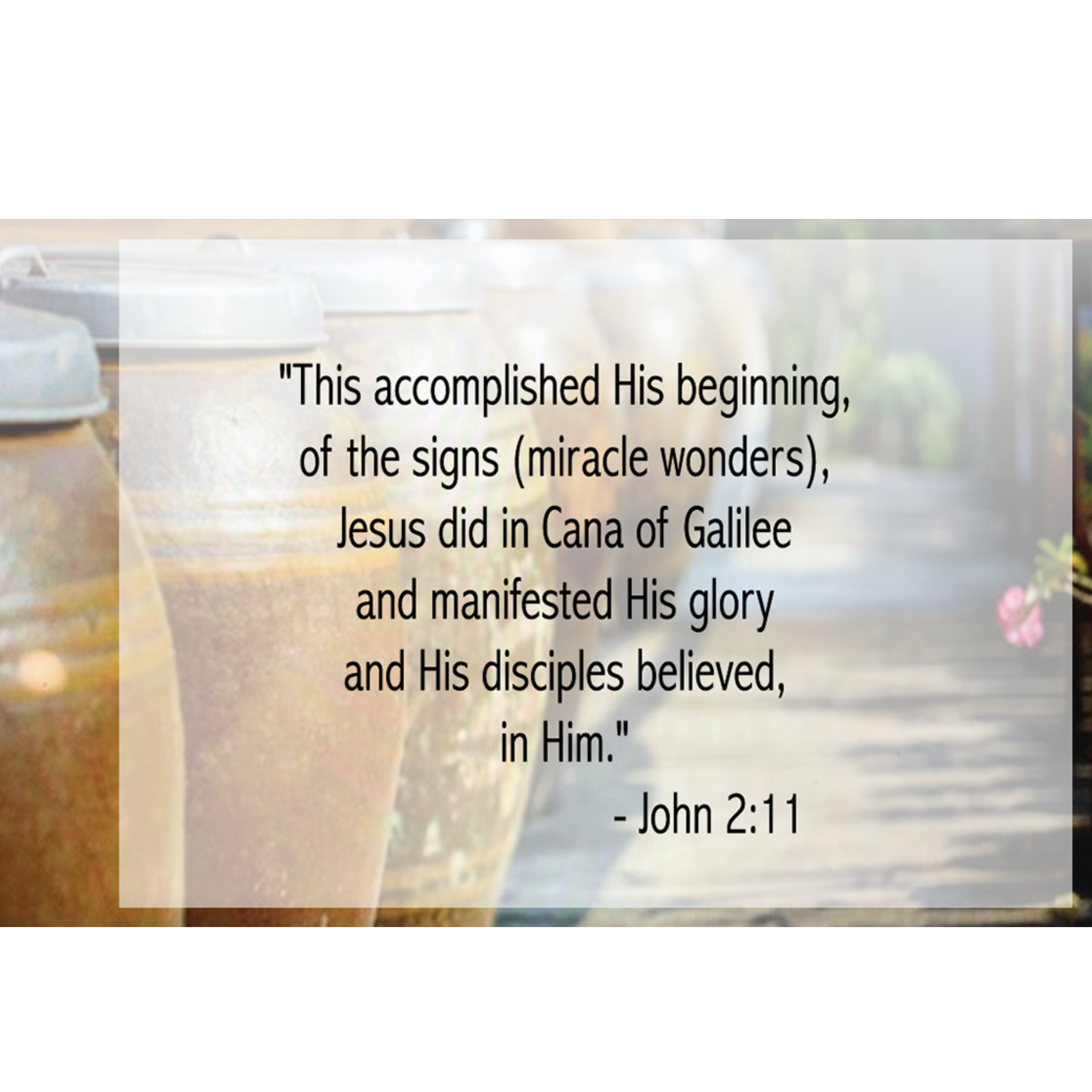 The Wedding Feast @ Cana of Galilee
The first of Messiah's miracles