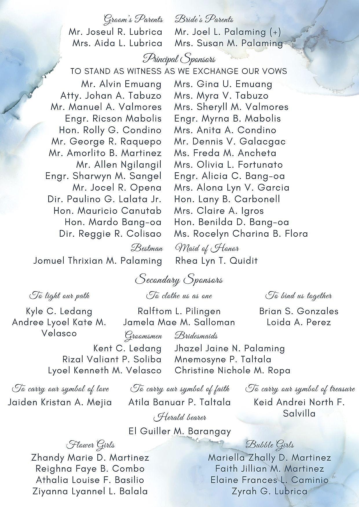 The Wedding Website of Andrew Lubrica and Therese Palaming