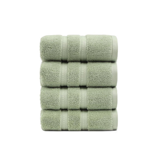Simple&Opulence 4 Pcs Premium Hand Towels 16"x28", 600 GSM 100% Ring Spun Cotton, Highly Absorbent, Ultra-Plush & Durable Towels Set for Bathroom, Gym, Spa, Shower, Hotel (Sage Green)