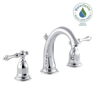 Kelston 8 in. Widespread 2-Handle Low-Arc Water-Saving Bathroom Faucet in Polished Chrome