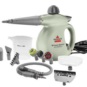 BISSELL® Steam Shot™ OmniReach handheld portable steam cleaner for tile, grout, windows, bathrooms, kitchens, fabric steaming tool, includes 10 tools
