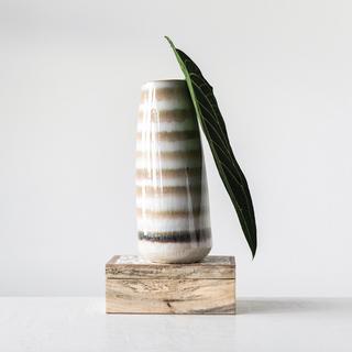 Stoneware Stripe Vase