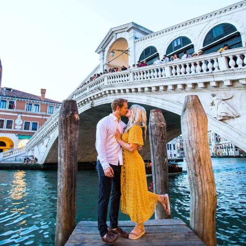 Kyle hired a photographer for the proposal and she took us on a photo shoot through Venice, Italy.