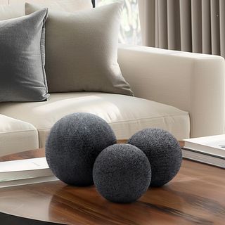 3-Piece Decorative Beaded Orb Set
