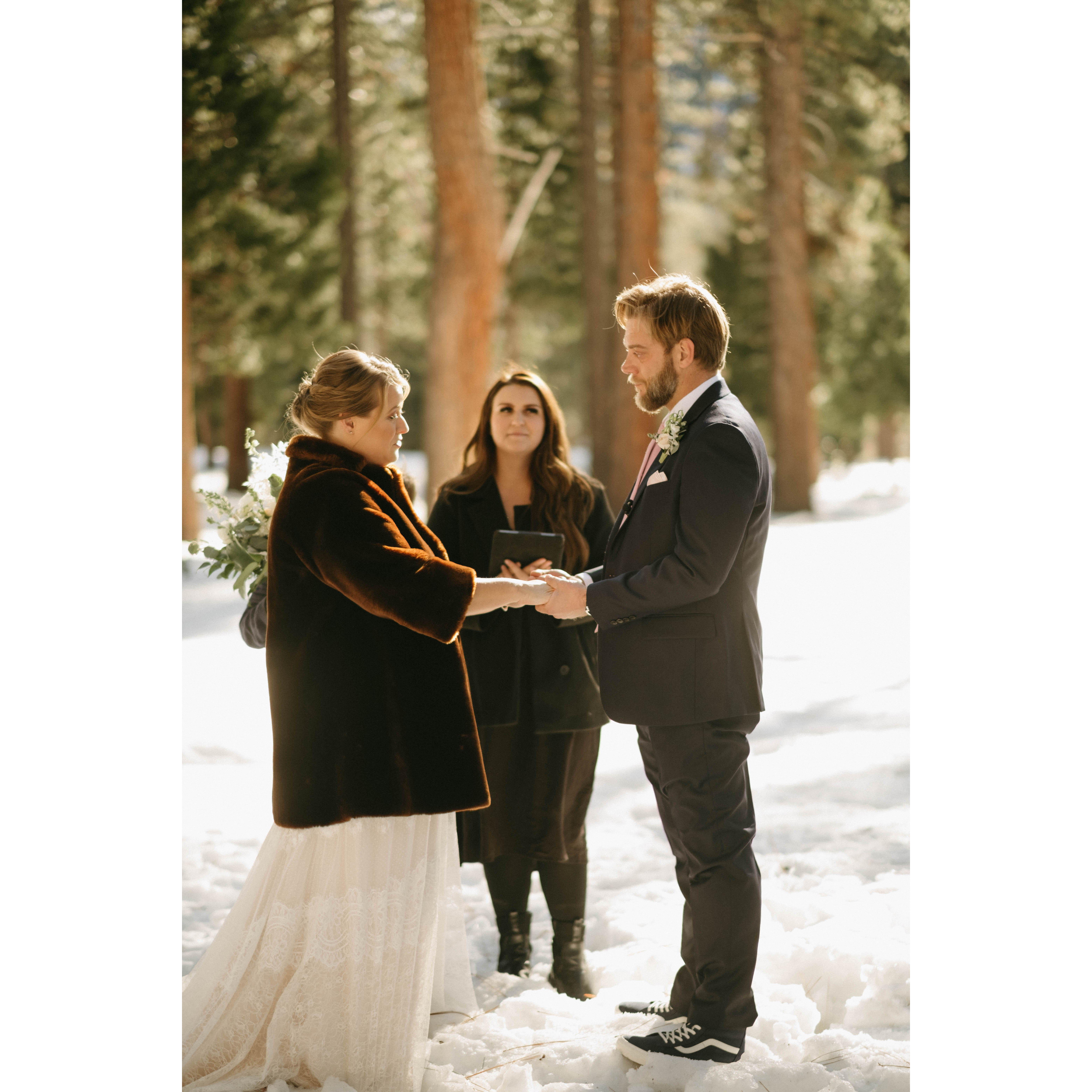 While it was stunning outside, it was absolutely freezing standing in the snow!