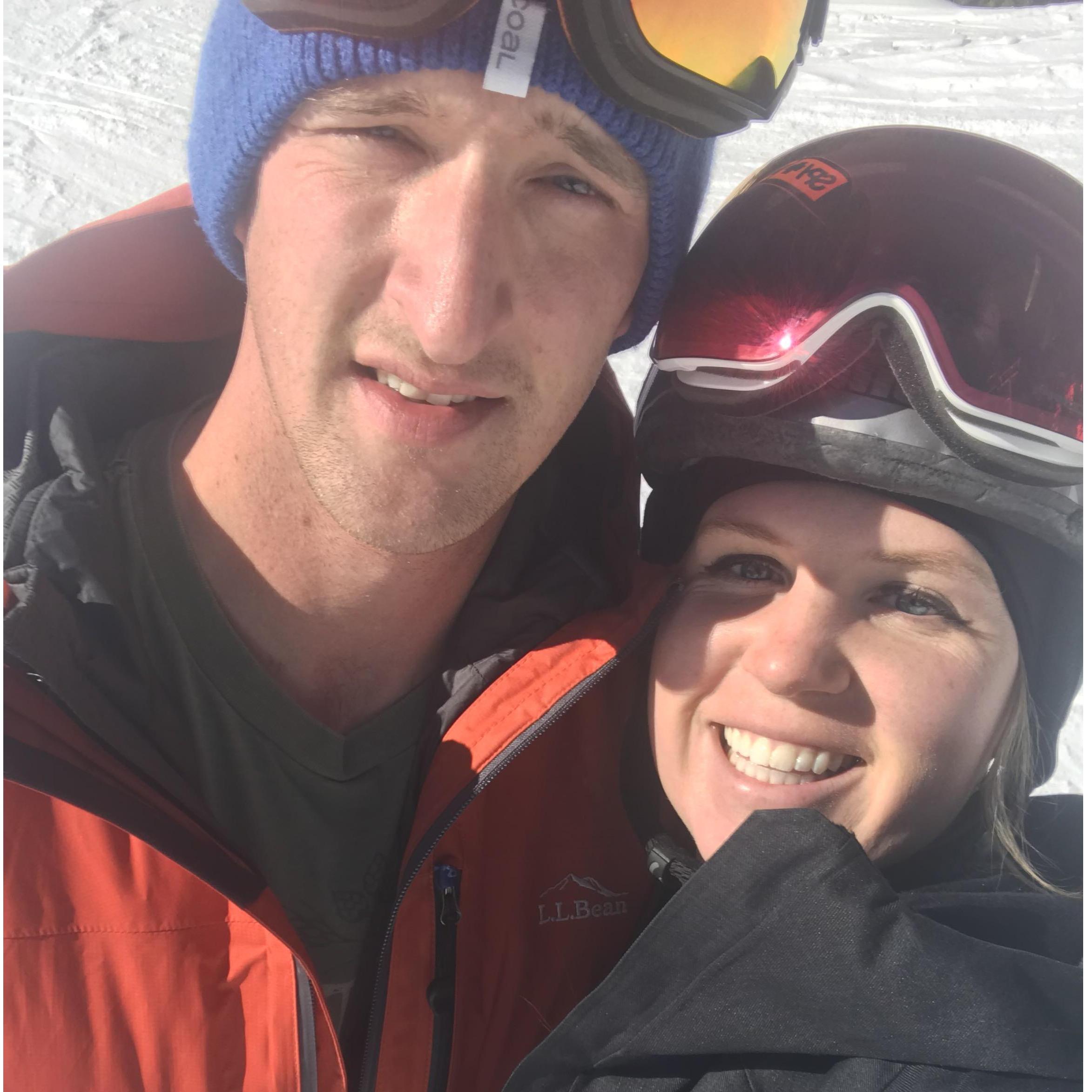 Our first picture together! Where it all started for us, falling in love with each other skiing in the Rocky Mountains!