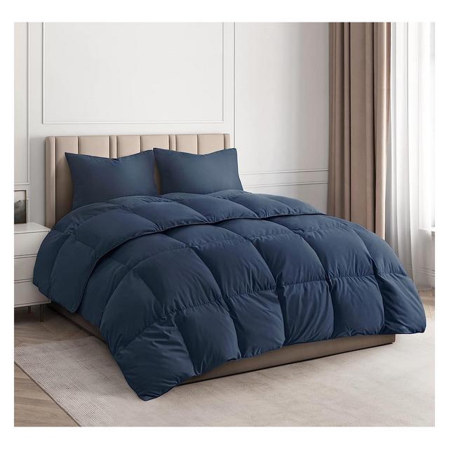 CGK Linens Goose Down Alternative Comforter in Navy Blue, Size King
