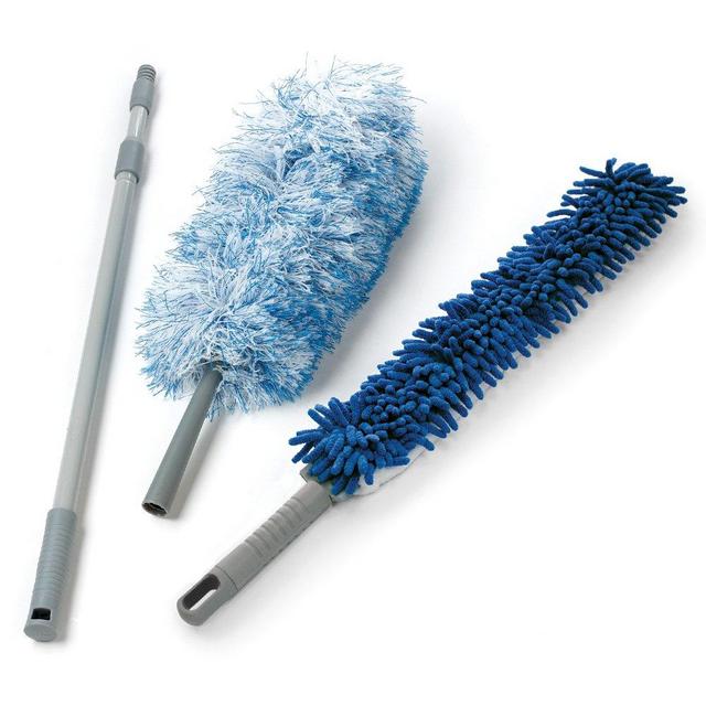 O-Cedar Dual-Action Microfiber Duster Set with Telescopic Handle