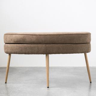 Oval Fabric Upholstered Bench/Ottoman