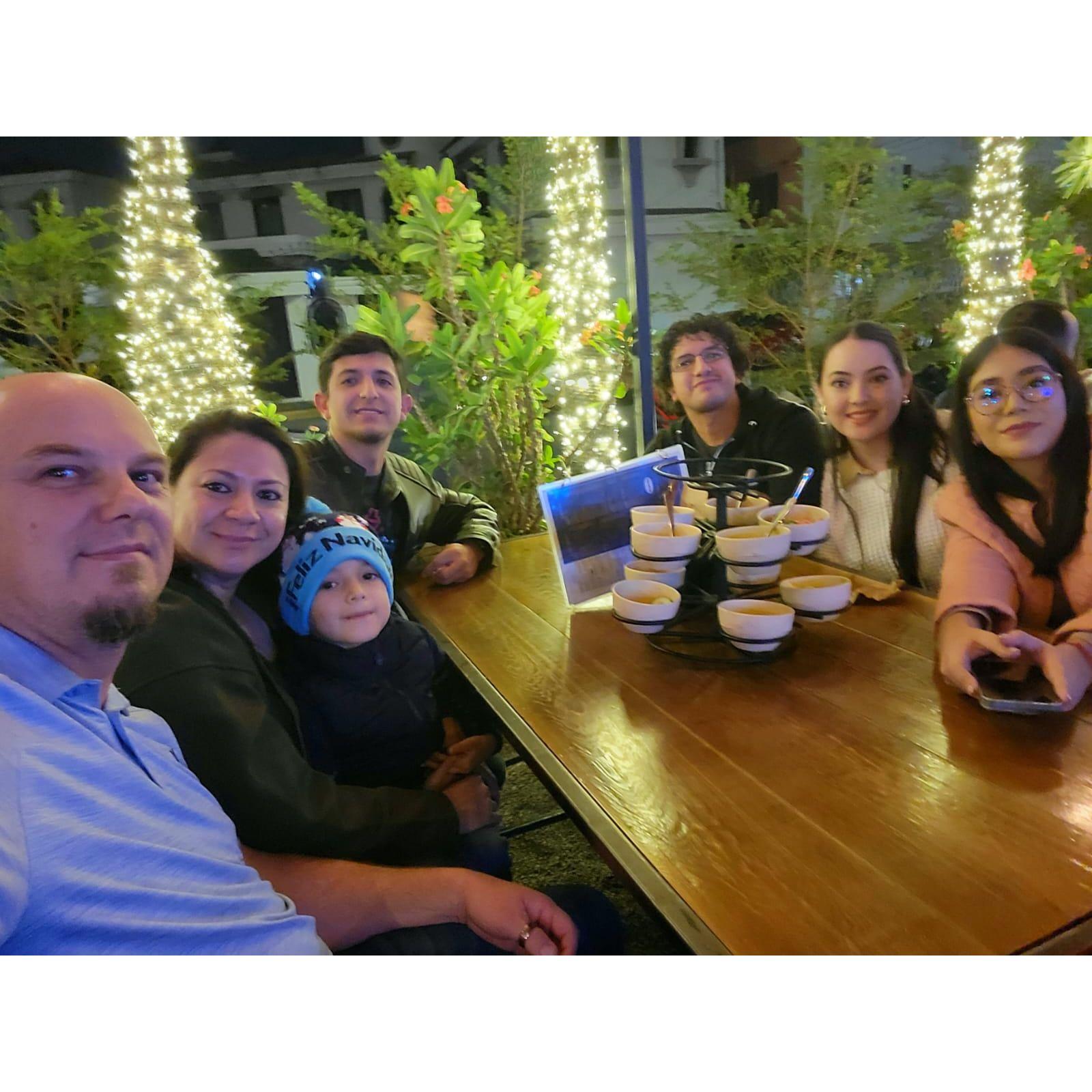 Dinner with Sandra's family!