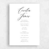 White Wedding Program - Seville
