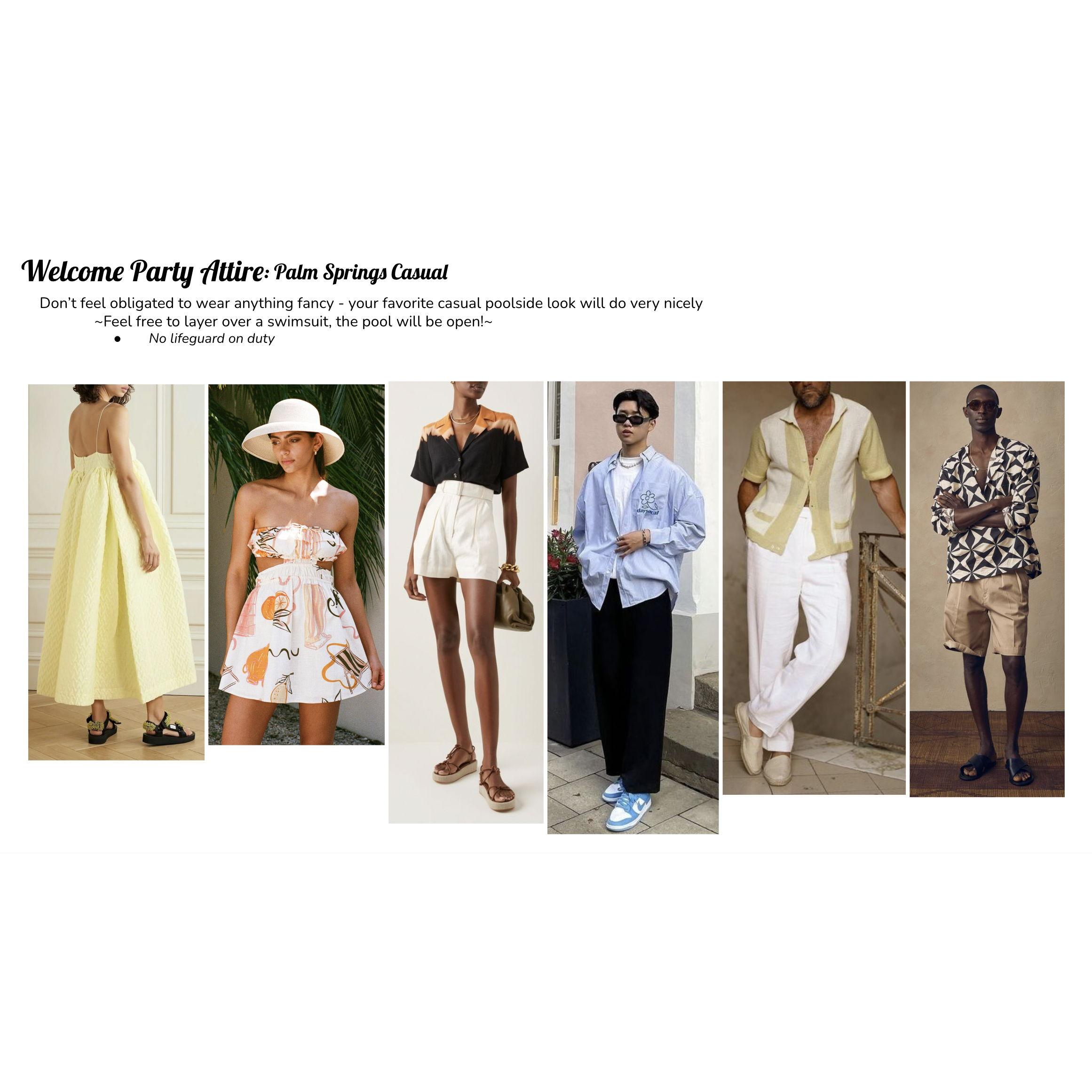 Welcome Party Attire Inspiration