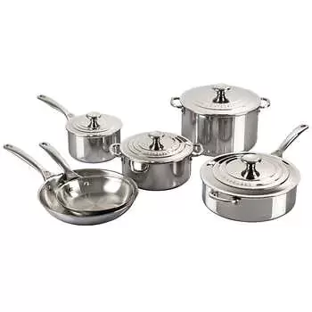 Le Creuset 10-piece Stainless Steel Cookware Set