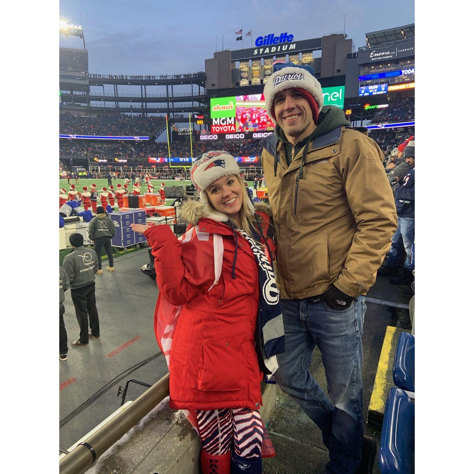 Pats game December 2019.....that time we sat first row!