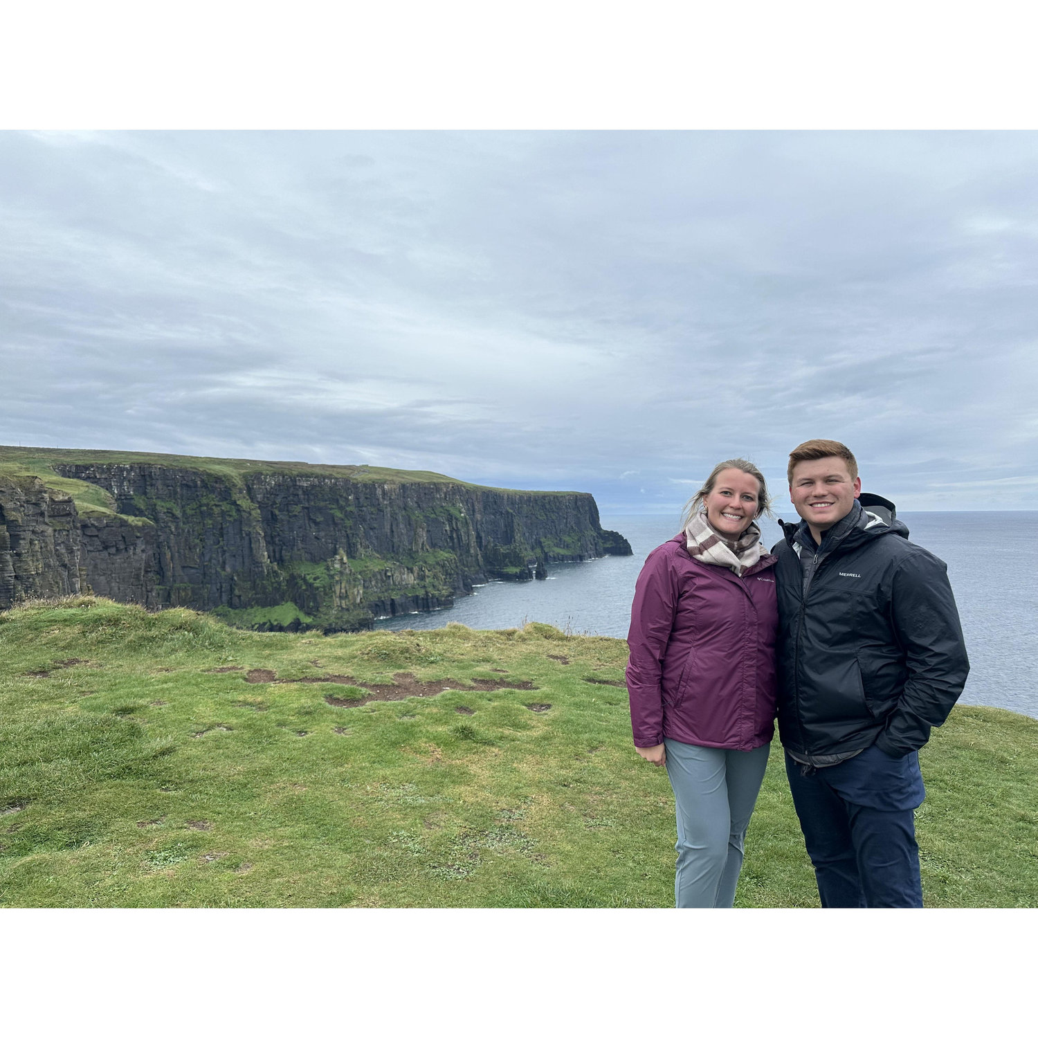 Cliffs of Mohr. We definitely got to see the rainy and cold weather that Ireland is so famous for. The Cliffs of Moher was one of our most favorite!