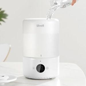 LEVOIT Humidificateur d'air à Ultrasons à Brume Froide bébé Intelligent Top-Fill 3L, Avec Alexa et APP, Diffuseur, <28dB Mode Auto Silencieux, Minuterie, Sans BPA Dual 200S, Blanc