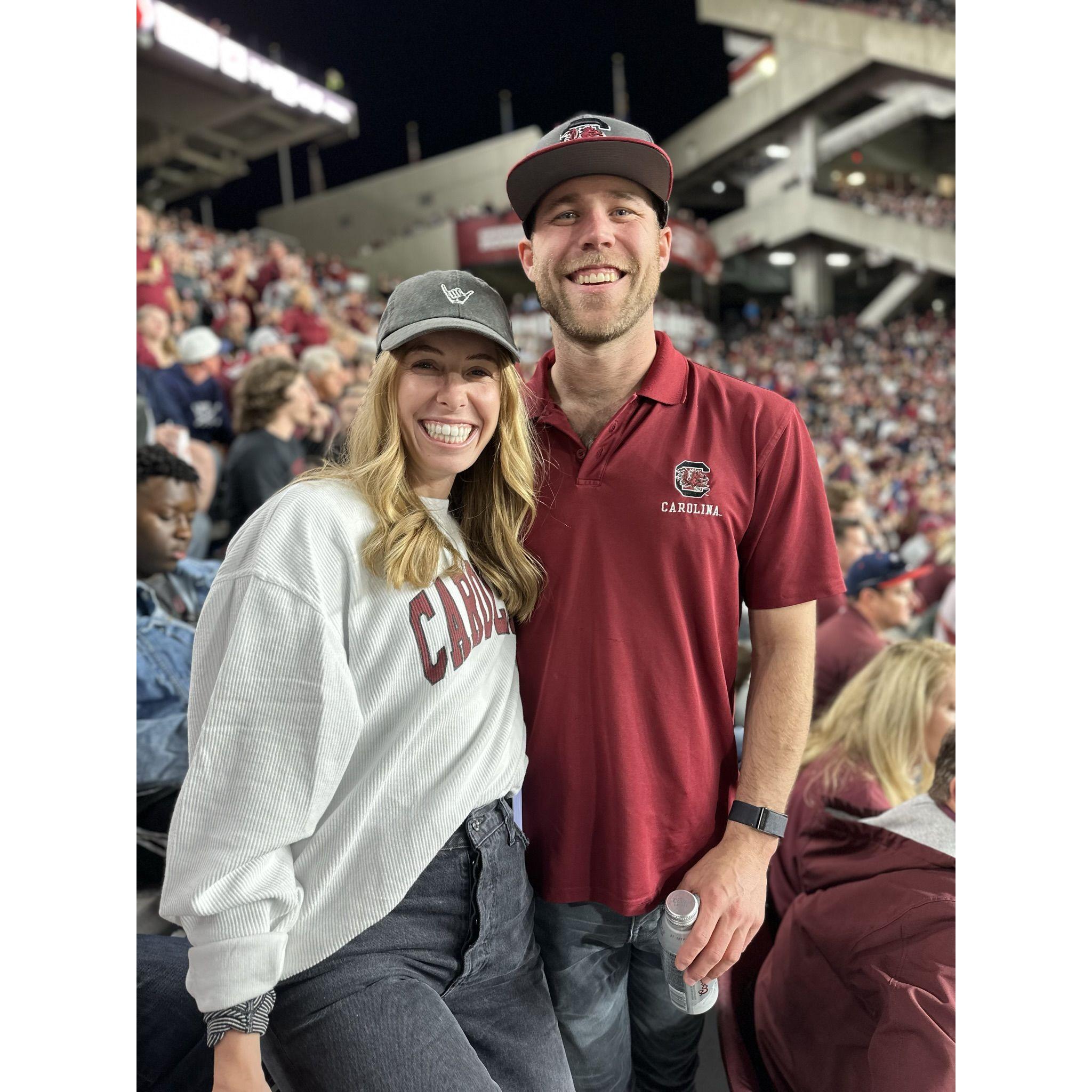 Megan's first Gamecock game at Williams Brice, picking up a win against A&M
[October 2022]