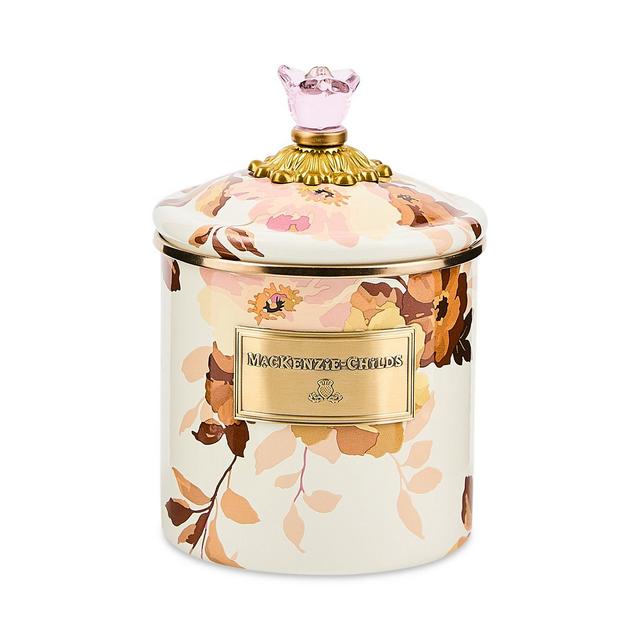 MacKenzie-Childs Wild Rose White Small Canister