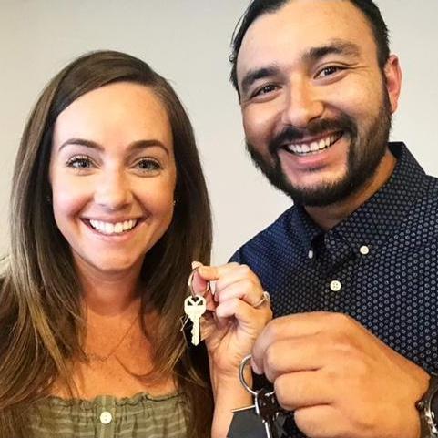 The day we got the keys to our first home together.