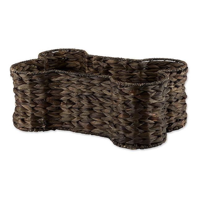 Bone Dry Pet Storage Collection Bone Shape Hyacinth Toy Basket