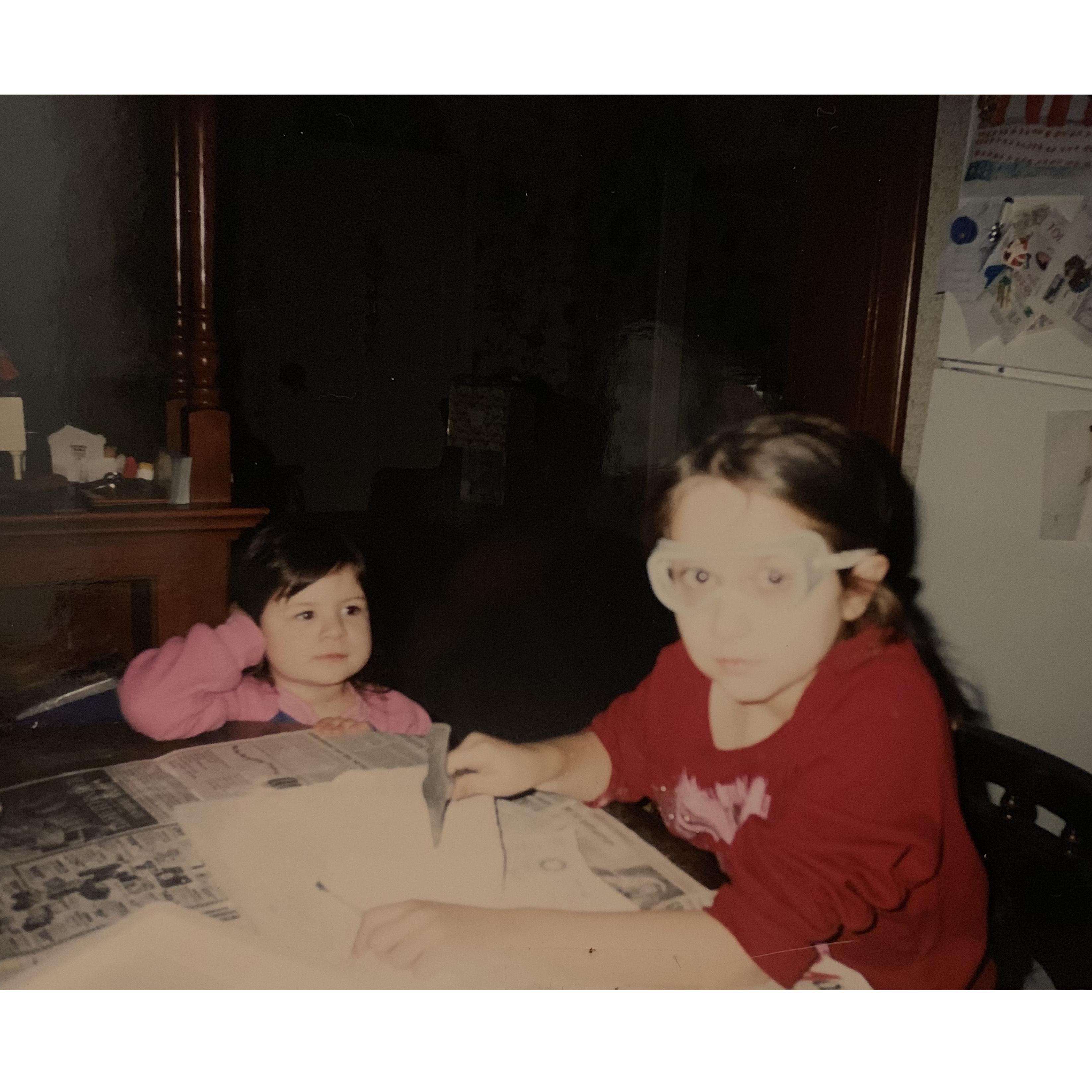 Alexis and her cousin, KC (2001)