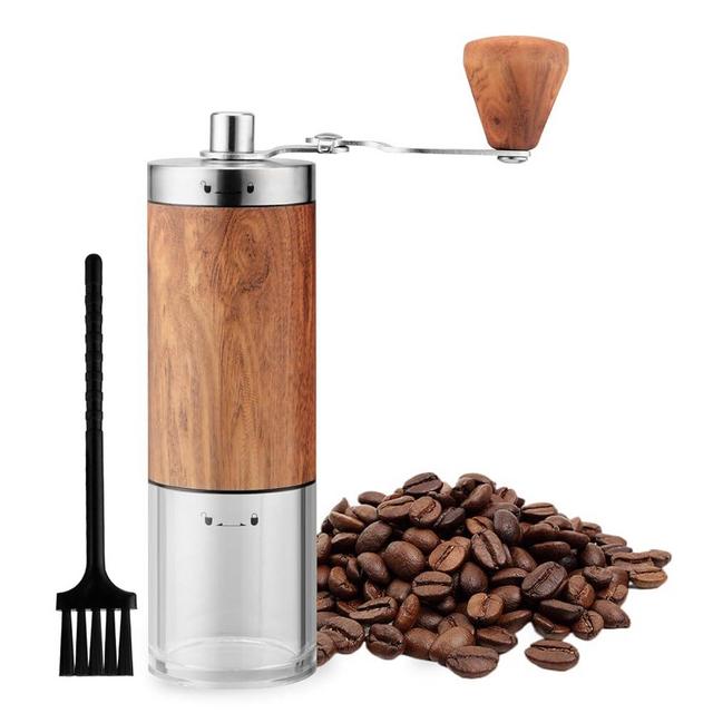 Iwpsttrk Manual Coffee Grinder, Stainless Steel, Portable Hand Coffee Grinder, Espresso burr Coffee Grinder for Home Use, Camping and Travel