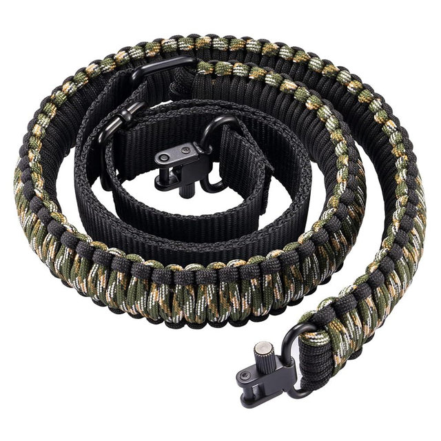 CVLIFE Rifle Sling Strap 550 Paracord 2 Point Sling with Tri-Lock Swivel for Hunting and Outdoor