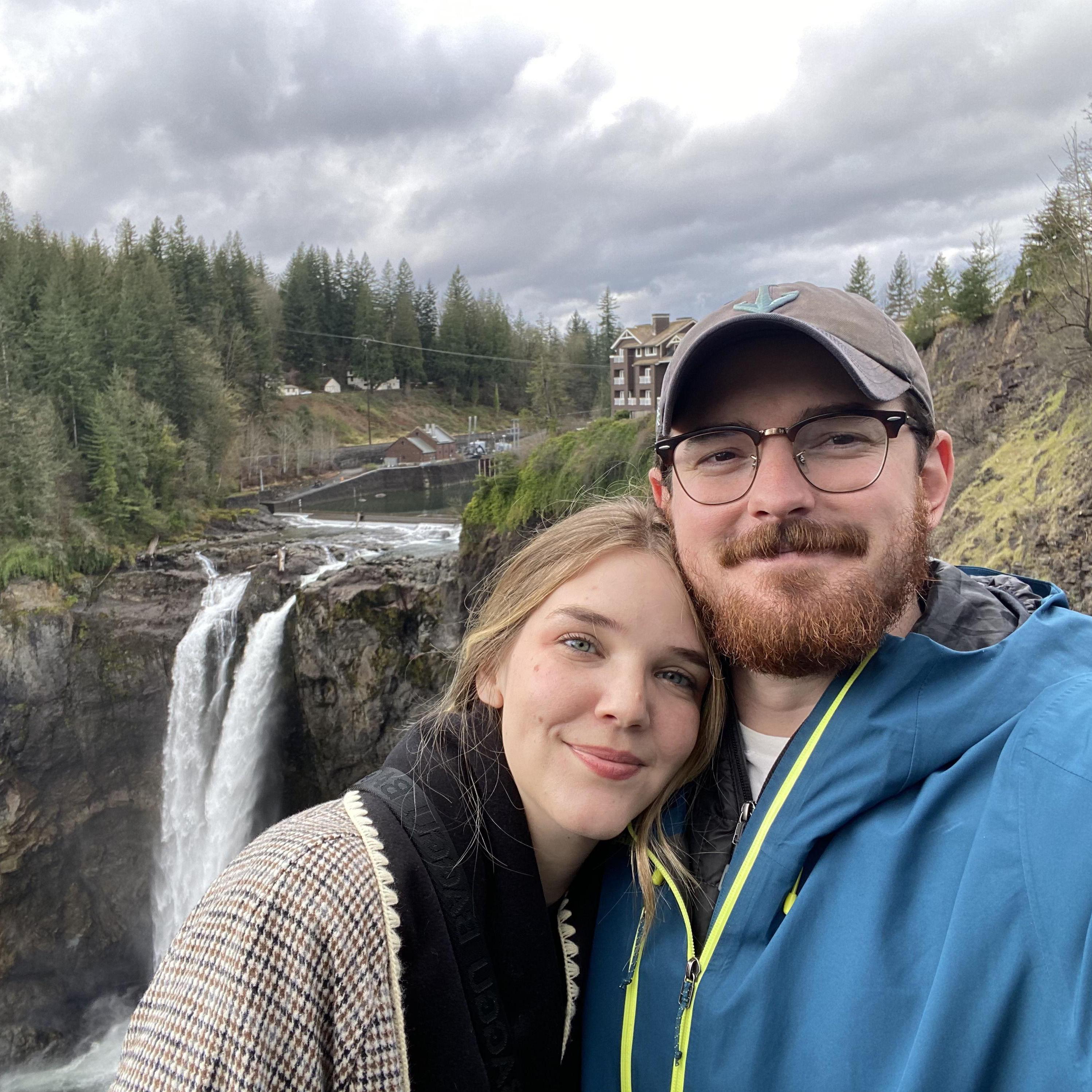 Snoqualmie Falls, our fifth anniversary, 2023.