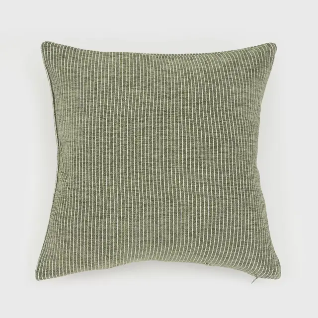 EverGrace® Elsa Reversible Pinstripes Square Throw Pillow in Moss Green