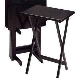 Winsome Wood 5-Piece TV Table Set, Black