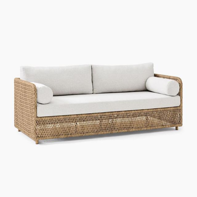Coastal Sofa, Sofa, All Weather Wicker, Natural