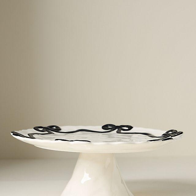 Benedita Bow Ceramic Stoneware Cake Stand