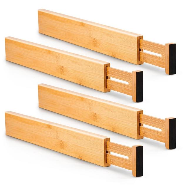 Bamboo Kitchen Drawer Dividers (Large)