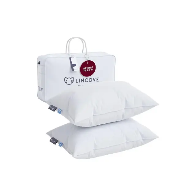 Lincove Luxury Down Alternative Pillows - Premium Hotel Collection for Back and Side Sleepers, Neck Support, Fluffy Comfort , Standard - 2 Pack