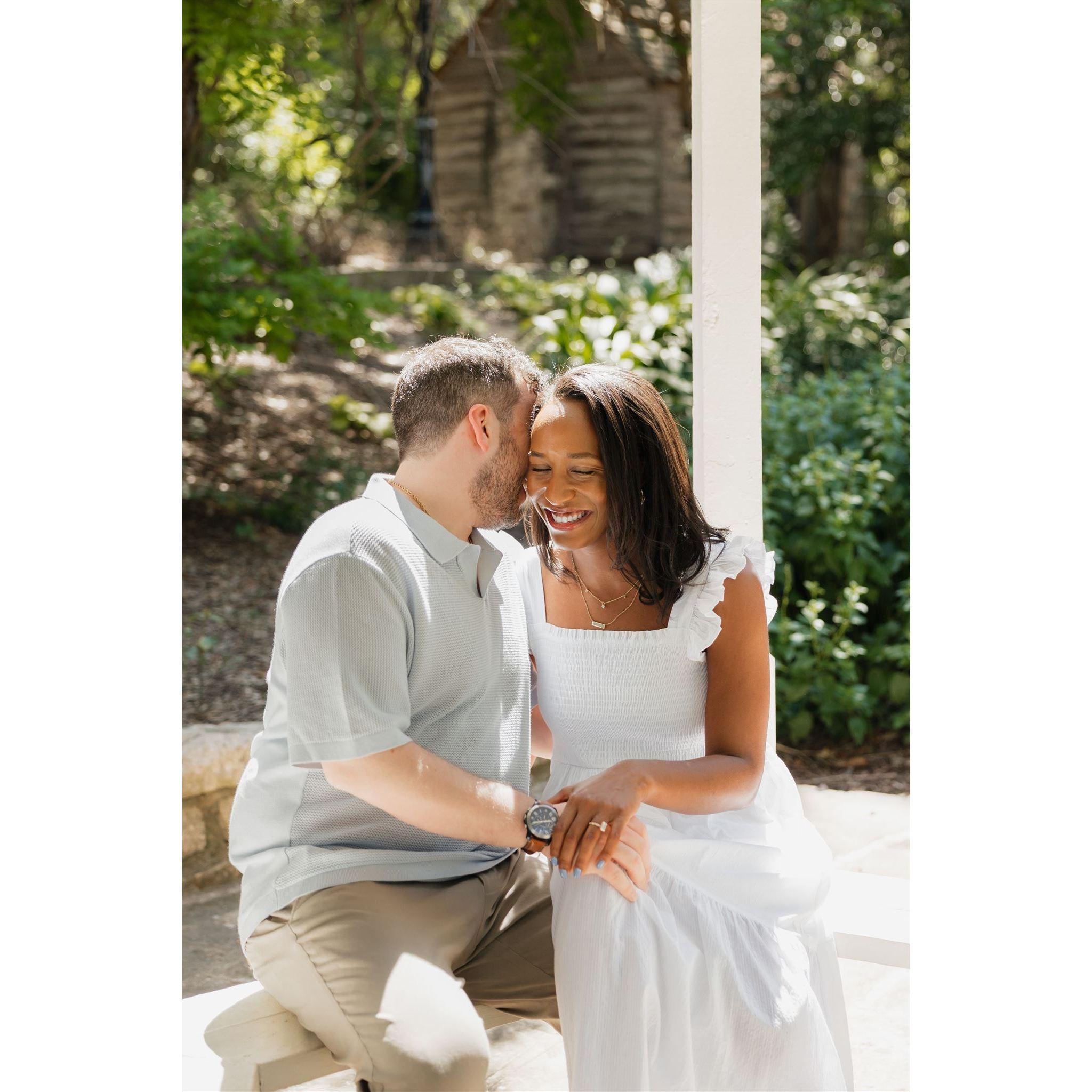 June 2024. Austin, TX. Dustin and Tia take some engagement photos in Zilker Botanical Gardens!