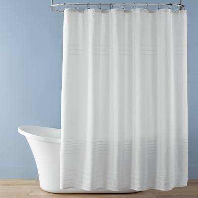 Boucle Stripe Shower Curtain Sour Cream - Hearth & Hand™ with Magnolia