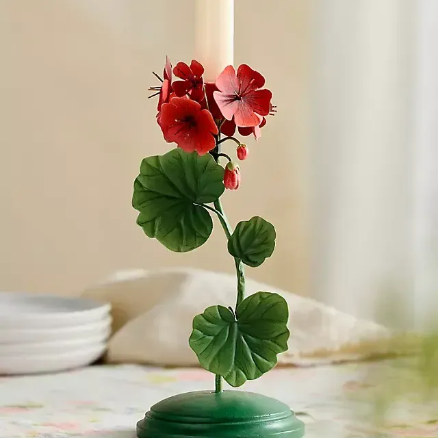 Geranium Taper Holder