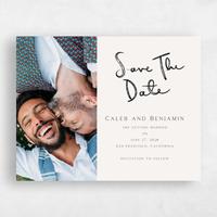 Beige Wedding Save the Date - Dunluce Photo